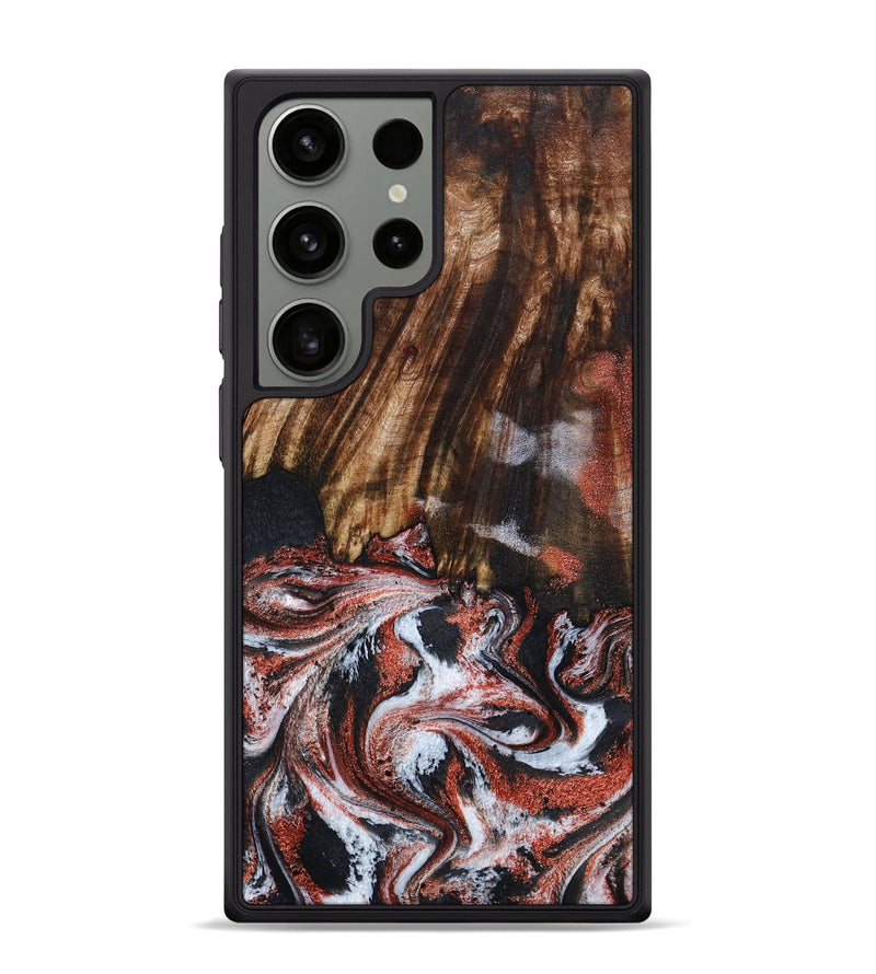 Galaxy S24 Ultra Wood Phone Case - Tamie (Black & White, 798387)