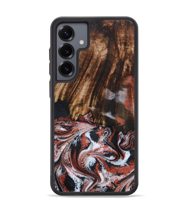 Galaxy S25 Plus Wood Phone Case - Tamie (Black & White, 798387)