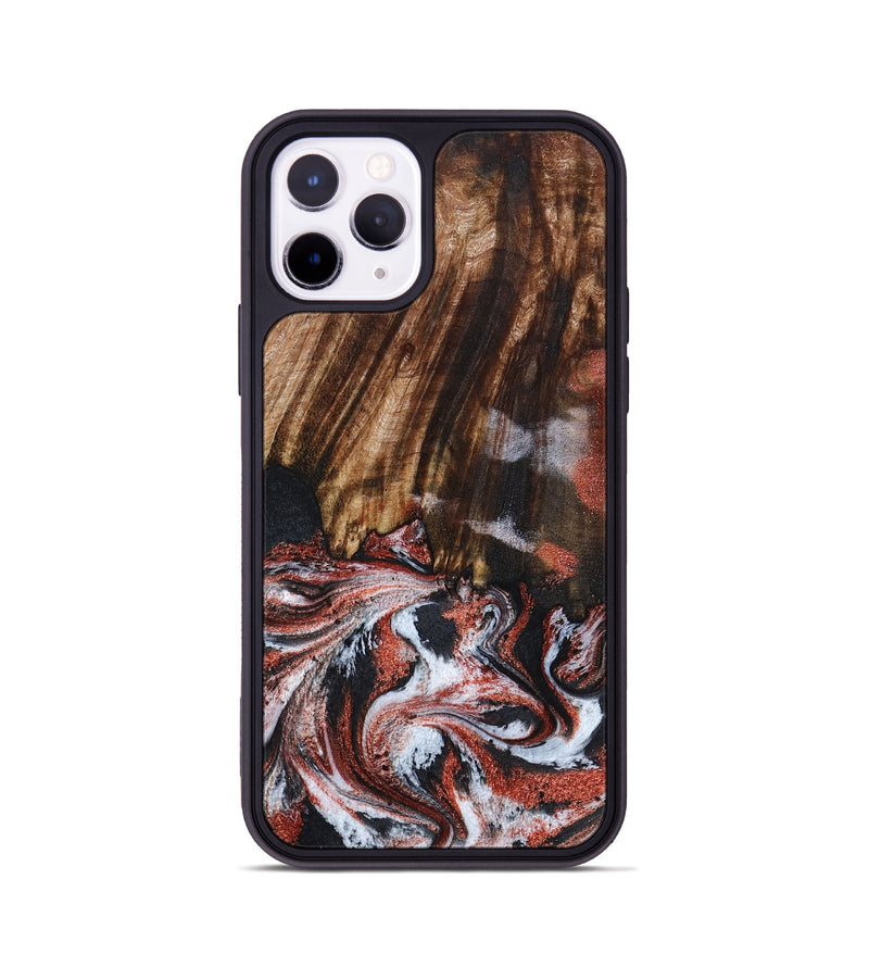 iPhone 11 Pro Wood Phone Case - Tamie (Black & White, 798387)