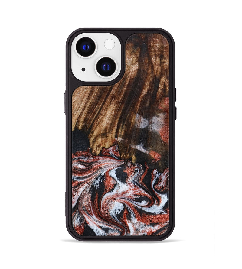 iPhone 13 Wood Phone Case - Tamie (Black & White, 798387)