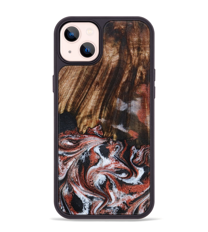 iPhone 14 Plus Wood Phone Case - Tamie (Black & White, 798387)