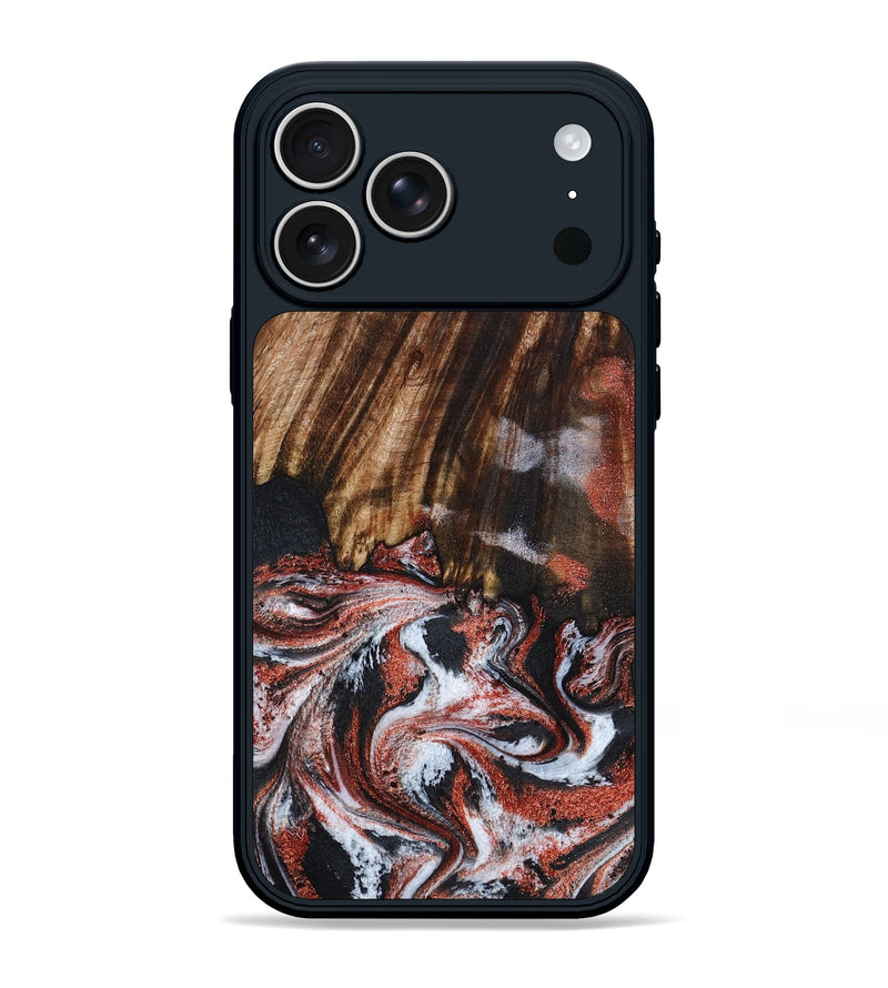 iPhone 17 Pro Max Wood Phone Case - Tamie (Black & White, 798387)