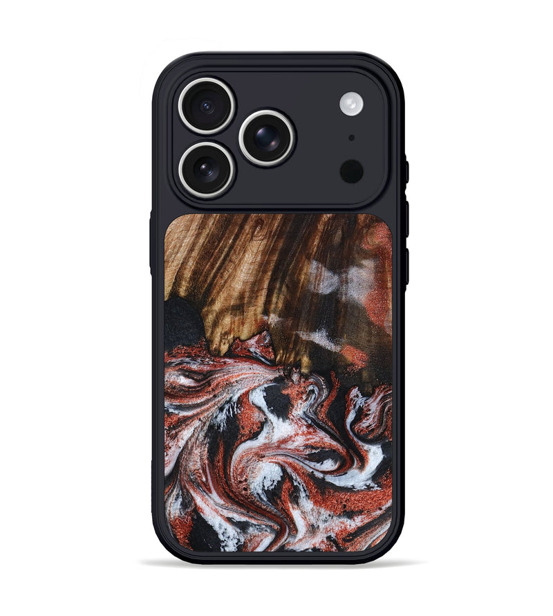 iPhone 17 Pro Wood Phone Case - Tamie (Black & White, 798387)