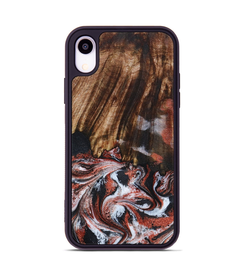 iPhone Xr Wood Phone Case - Tamie (Black & White, 798387)