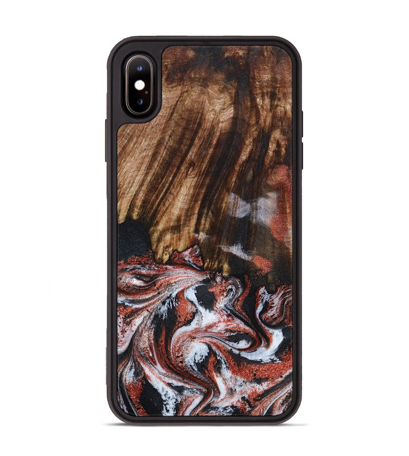 iPhone Xs Max Wood Phone Case - Tamie (Black & White, 798387)