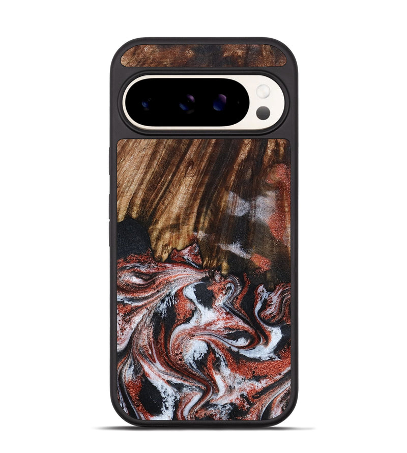 Pixel 9 Pro Wood Phone Case - Tamie (Black & White, 798387)