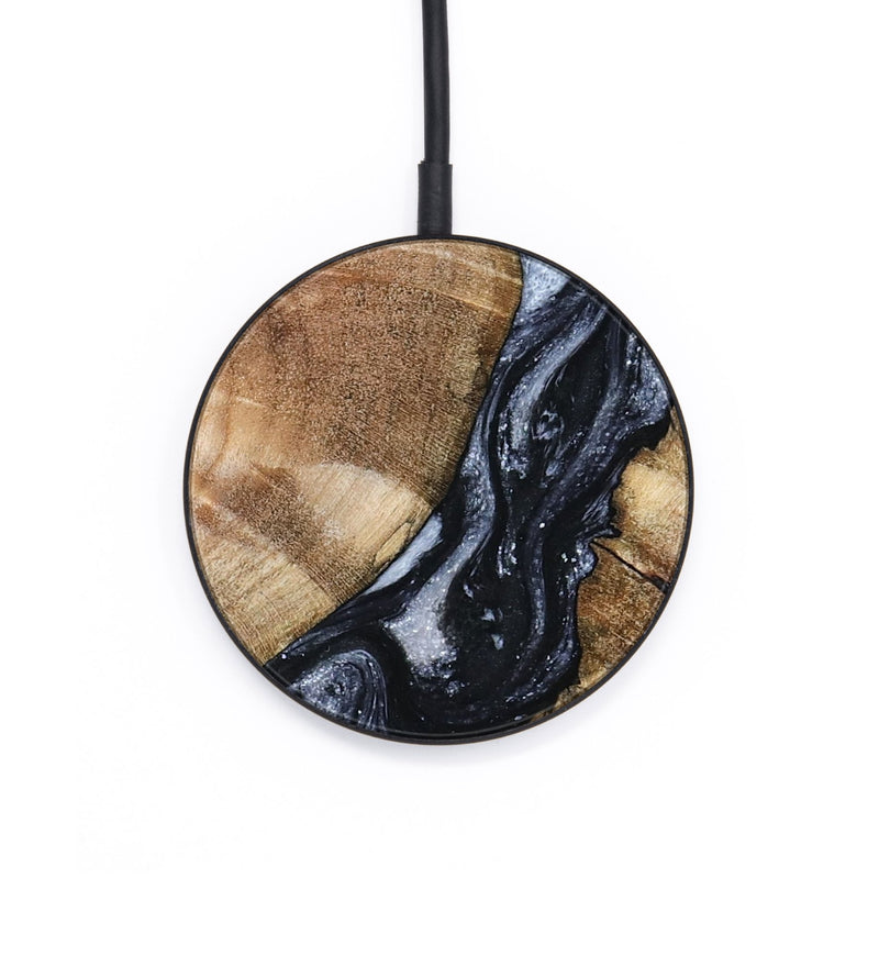 Circle Wood Wireless Charger - Aries (Black & White, 798388)