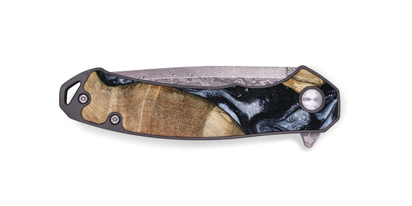 EDC Wood Pocket Knife - Aries (Black & White, 798388)