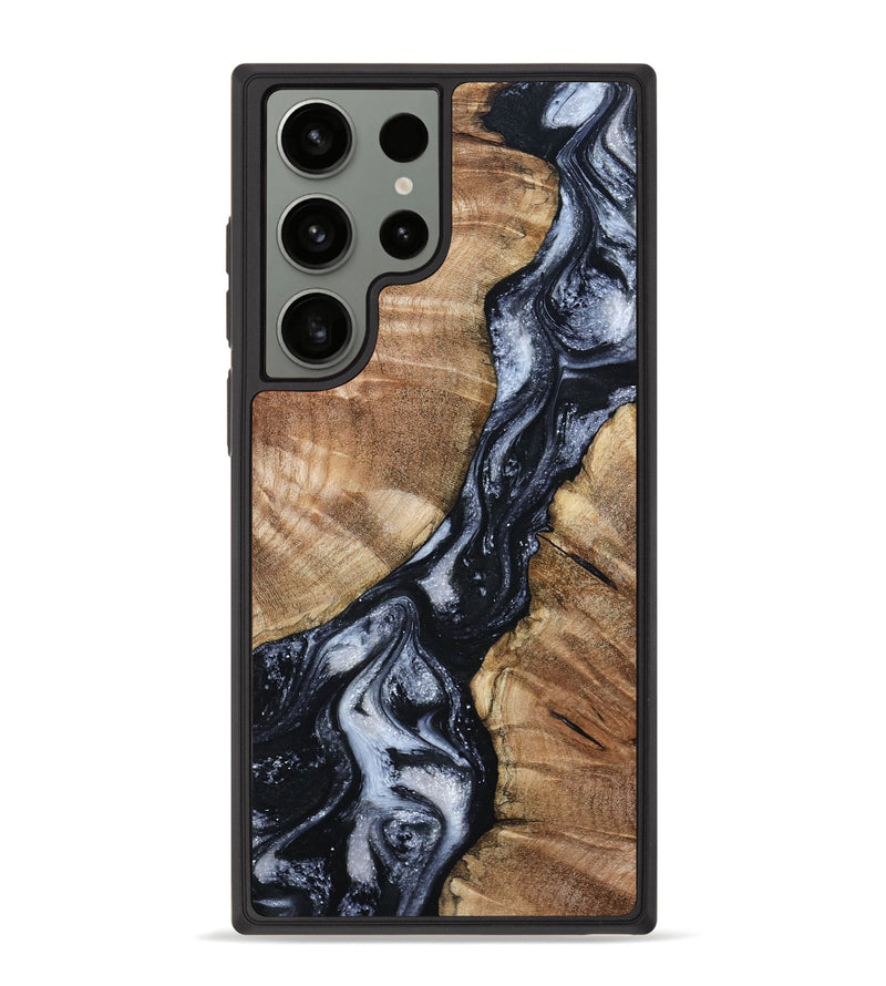 Galaxy S23 Ultra Wood Phone Case - Aries (Black & White, 798388)