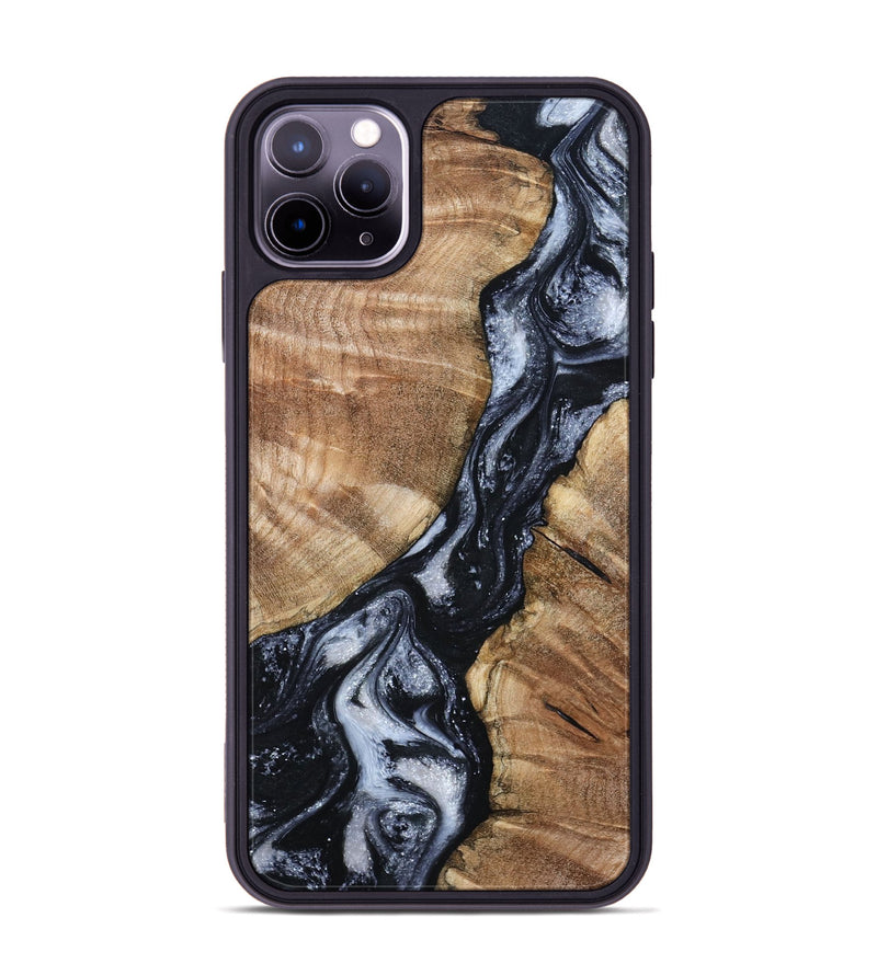 iPhone 11 Pro Max Wood Phone Case - Aries (Black & White, 798388)
