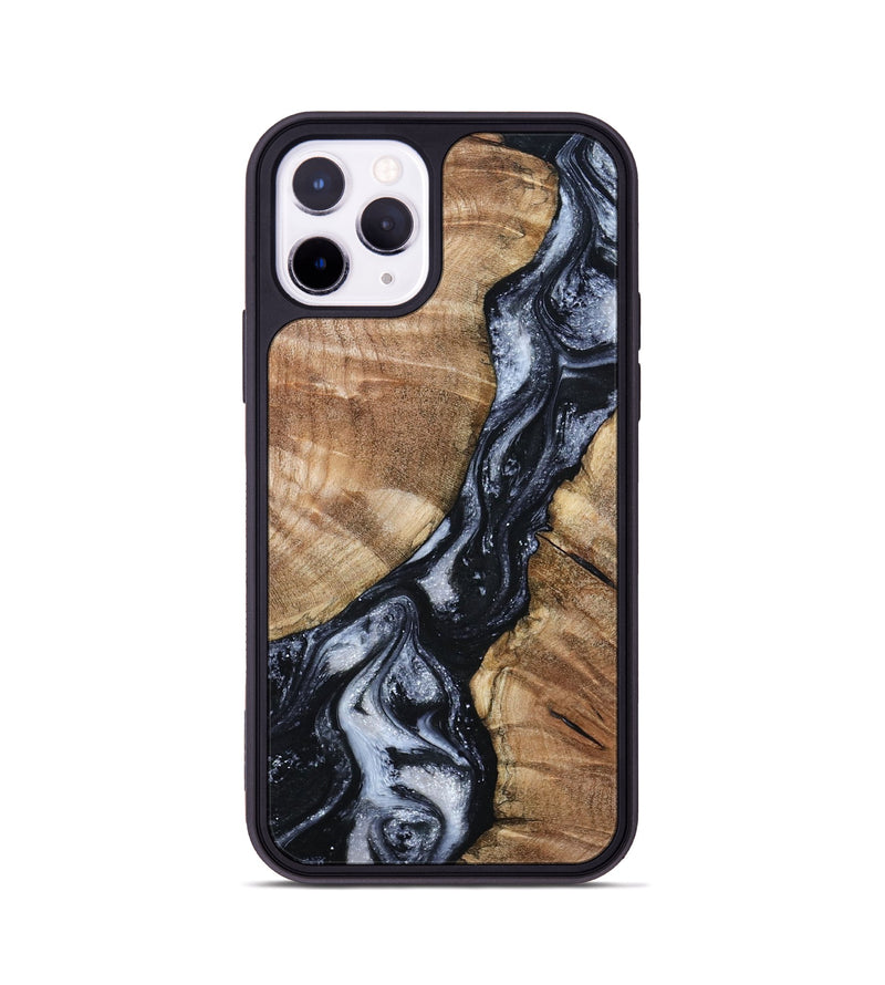 iPhone 11 Pro Wood Phone Case - Aries (Black & White, 798388)