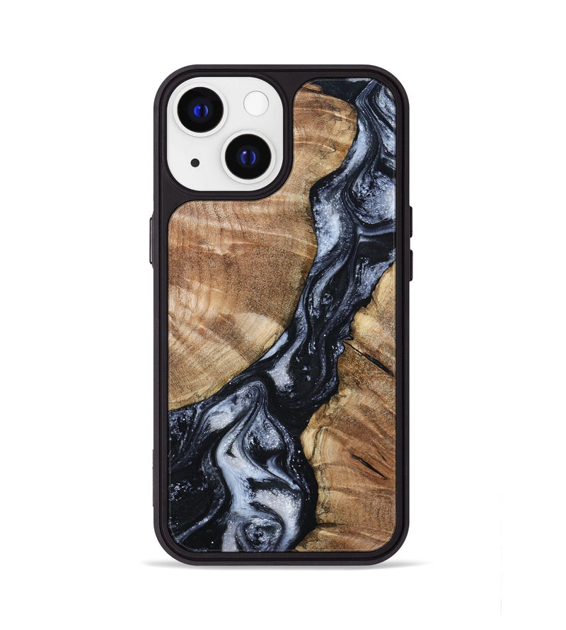 iPhone 13 Wood Phone Case - Aries (Black & White, 798388)