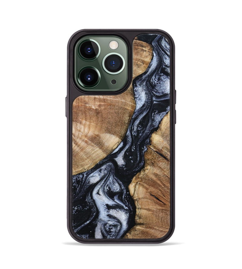 iPhone 13 Pro Wood Phone Case - Aries (Black & White, 798388)