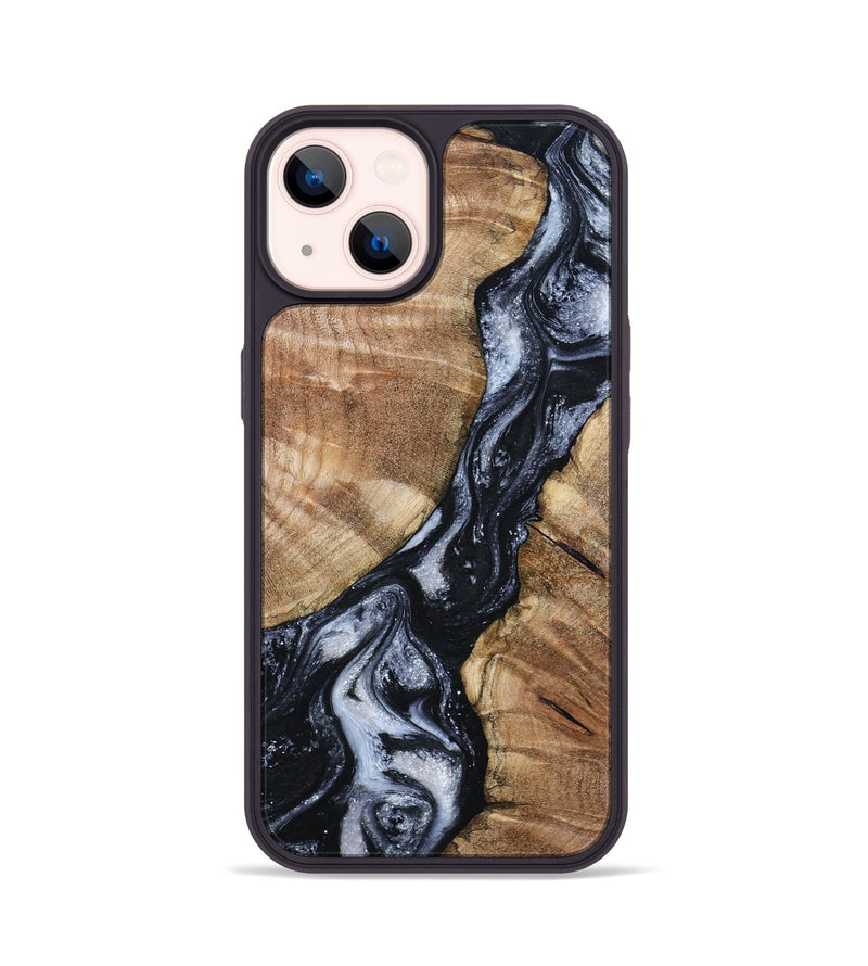 iPhone 14 Wood Phone Case - Aries (Black & White, 798388)