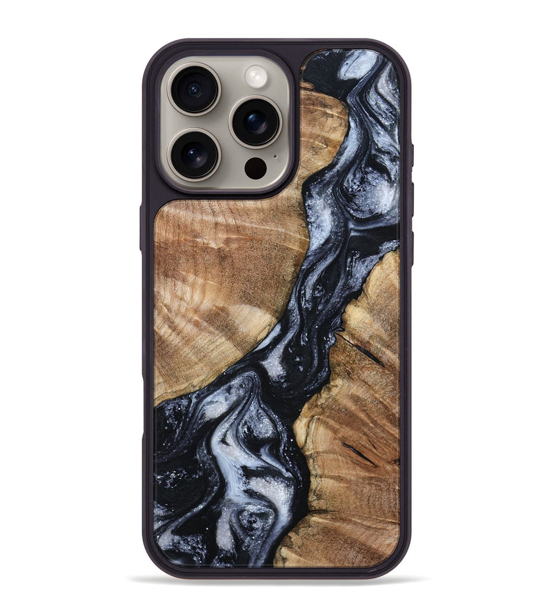 iPhone 16 Pro Max Wood Phone Case - Aries (Black & White, 798388)