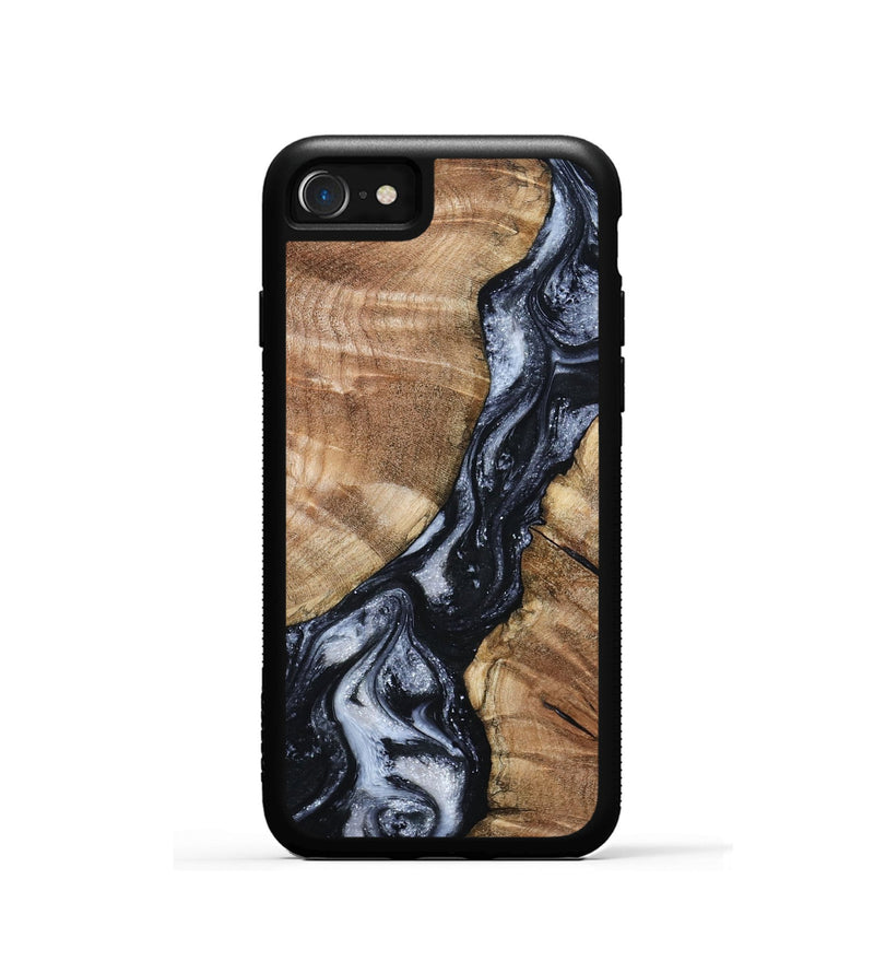 iPhone SE Wood Phone Case - Aries (Black & White, 798388)