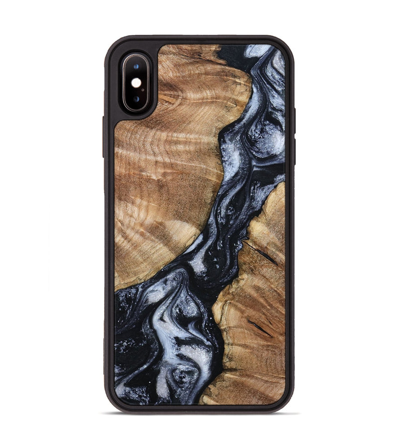 iPhone Xs Max Wood Phone Case - Aries (Black & White, 798388)