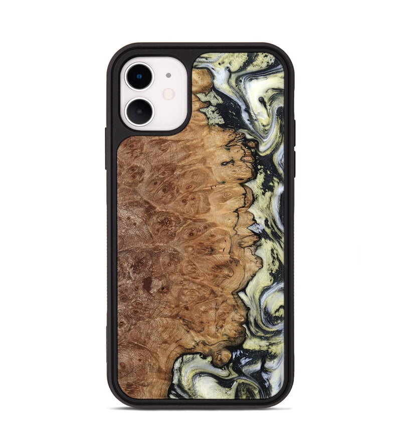 iPhone 11 Wood Phone Case - Lucinda (Black & White, 798408)