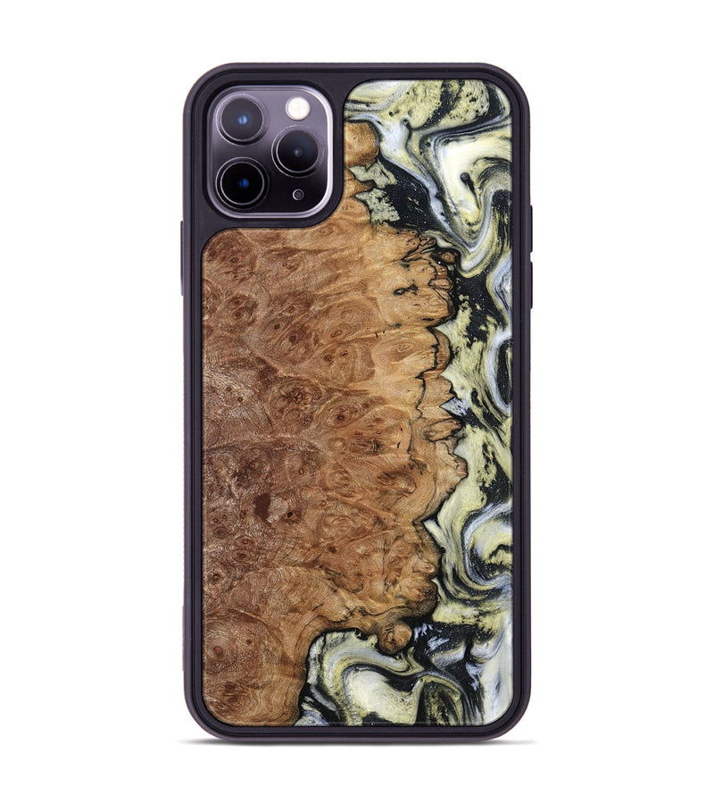 iPhone 11 Pro Max Wood Phone Case - Lucinda (Black & White, 798408)