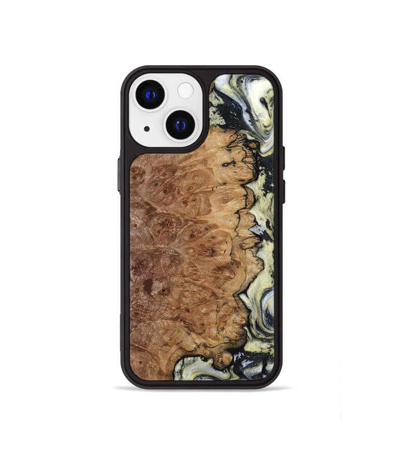 iPhone 13 mini Wood Phone Case - Lucinda (Black & White, 798408)