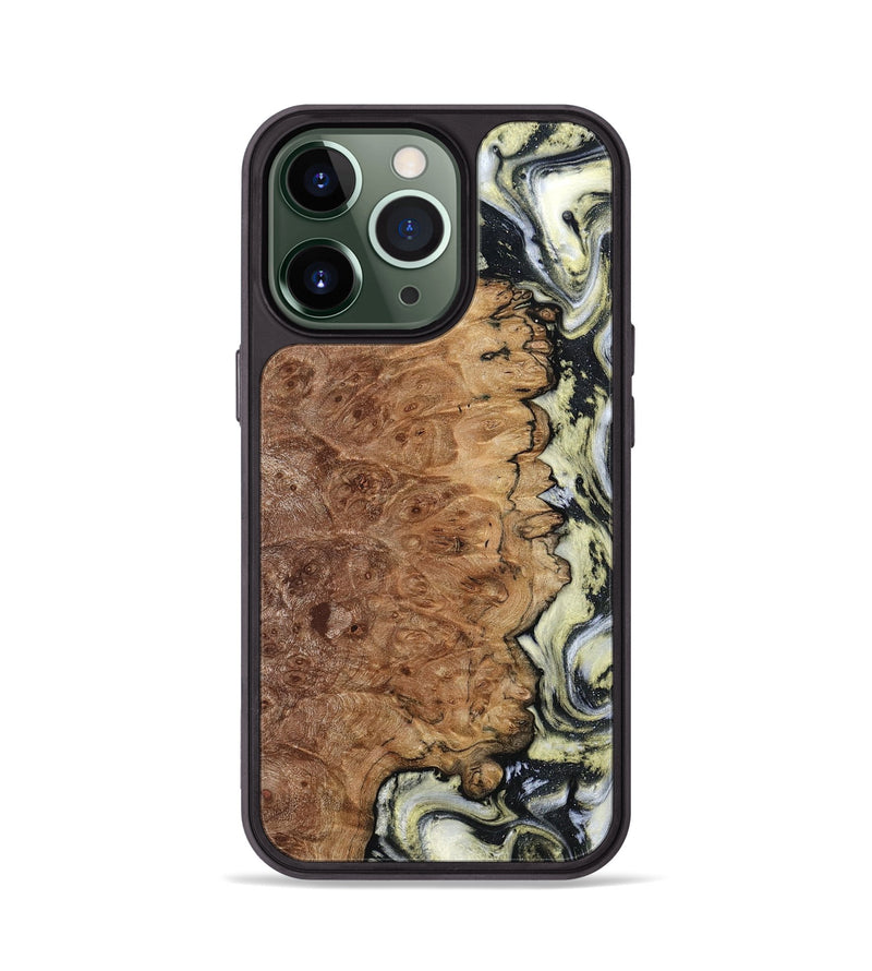 iPhone 13 Pro Wood Phone Case - Lucinda (Black & White, 798408)