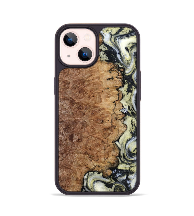 iPhone 14 Wood Phone Case - Lucinda (Black & White, 798408)