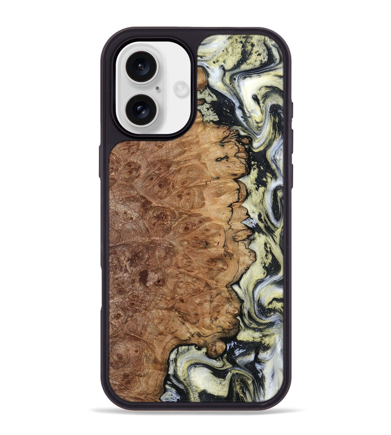 iPhone 16 Plus Wood Phone Case - Lucinda (Black & White, 798408)