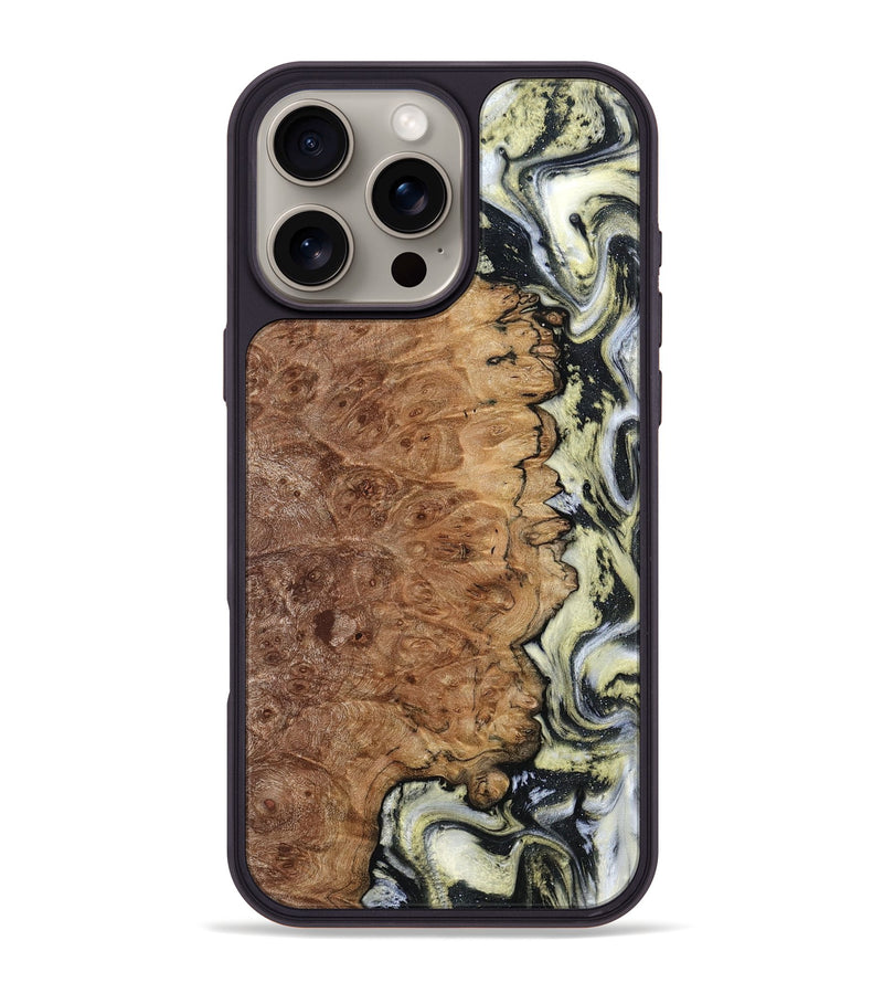 iPhone 16 Pro Max Wood Phone Case - Lucinda (Black & White, 798408)