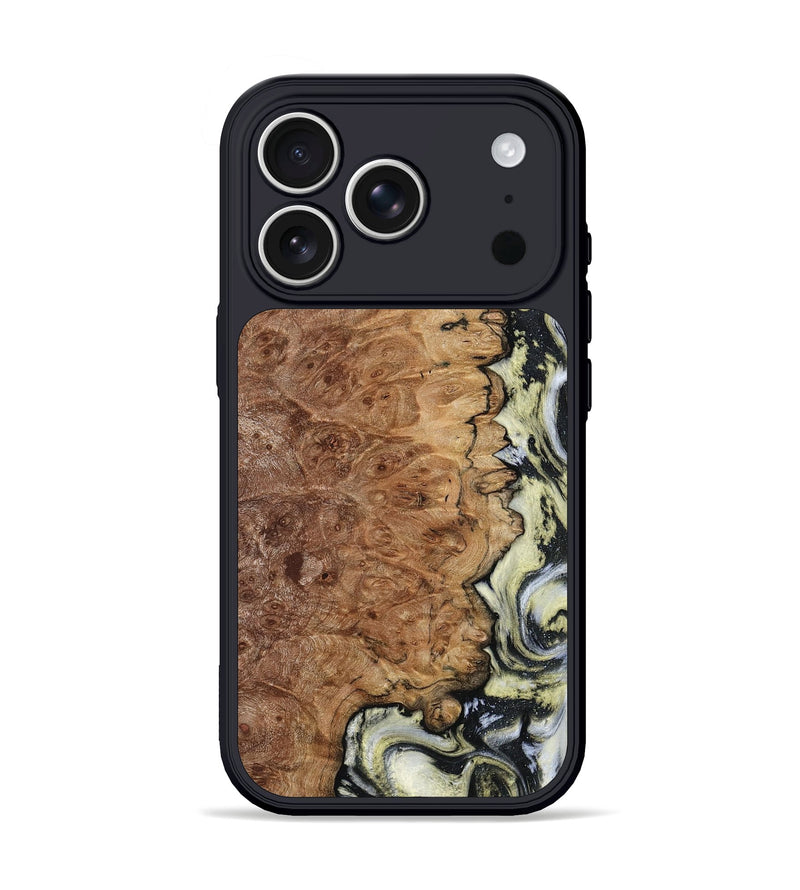iPhone 17 Pro Wood Phone Case - Lucinda (Black & White, 798408)