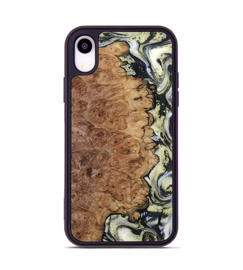 iPhone Xr Wood Phone Case - Lucinda (Black & White, 798408)