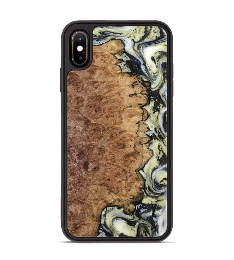 iPhone Xs Max Wood Phone Case - Lucinda (Black & White, 798408)