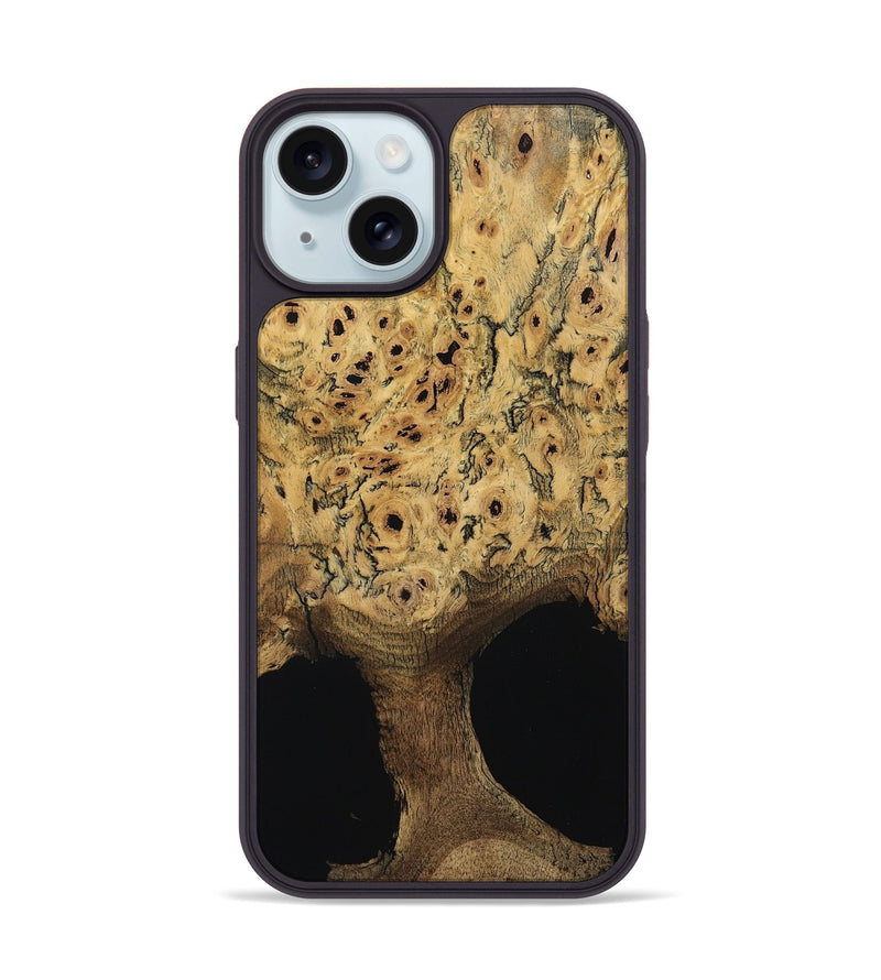 iPhone 15 Wood Phone Case - Shamika (Wood Burl, 798560)