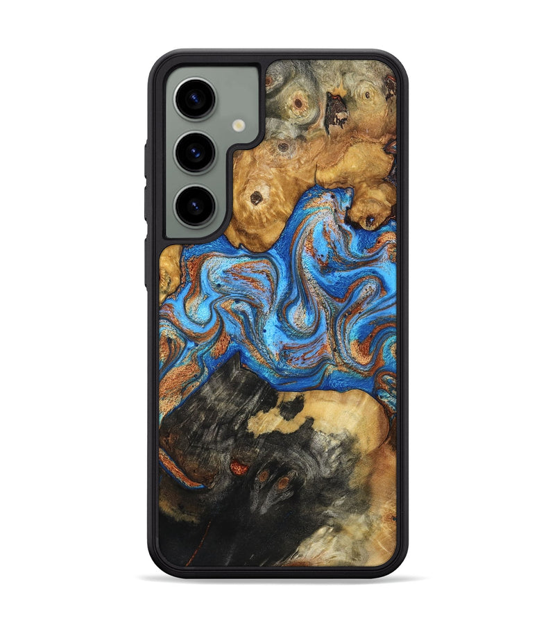 Galaxy S24 Plus Wood Phone Case - Barbara (Teal & Gold, 798639)
