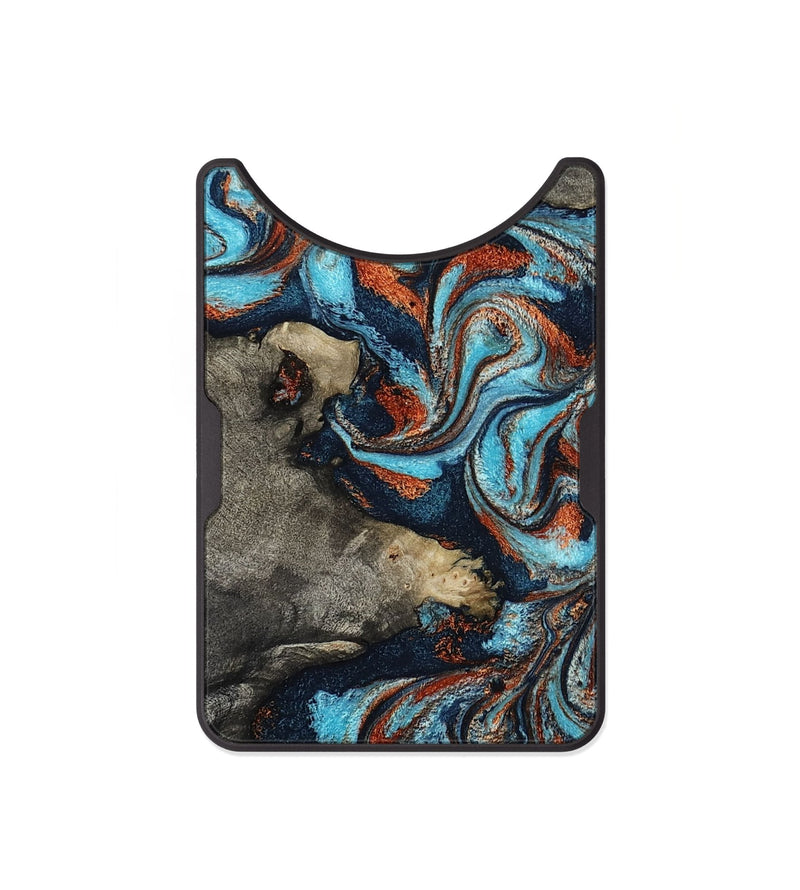 Alloy Wood Wallet - Natalya (Teal & Gold, 798640)