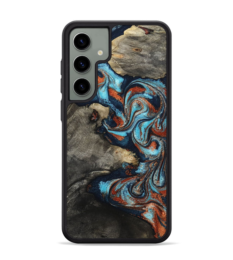 Galaxy S24 Plus Wood Phone Case - Natalya (Teal & Gold, 798640)