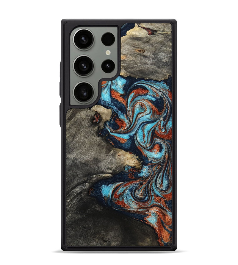 Galaxy S24 Ultra Wood Phone Case - Natalya (Teal & Gold, 798640)