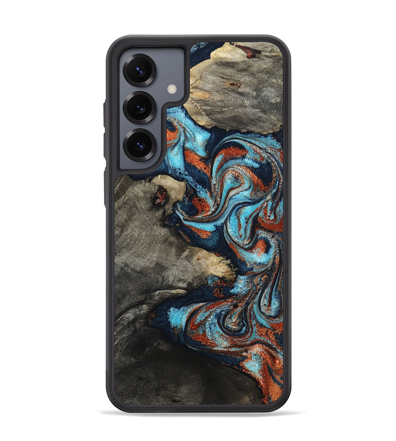 Galaxy S25 Plus Wood Phone Case - Natalya (Teal & Gold, 798640)