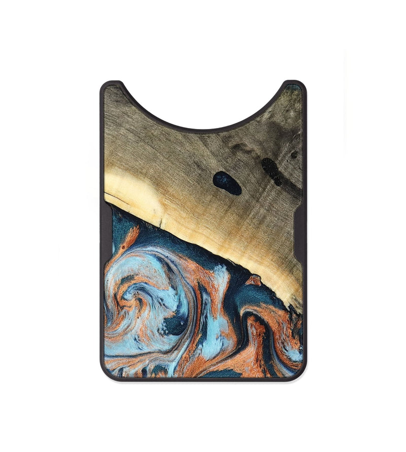 Alloy Wood Wallet - Kaleb (Teal & Gold, 798641)