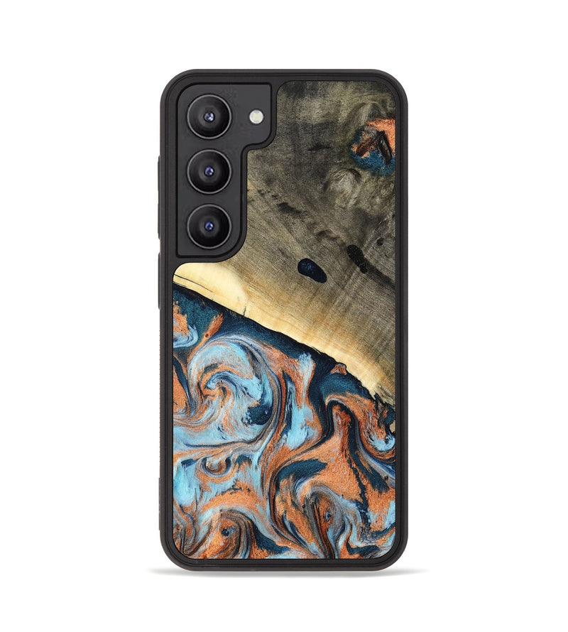 Galaxy S23 Wood Phone Case - Kaleb (Teal & Gold, 798641)