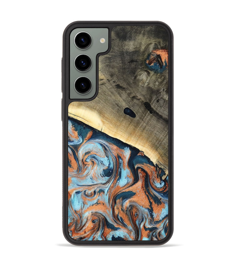 Galaxy S23 Plus Wood Phone Case - Kaleb (Teal & Gold, 798641)