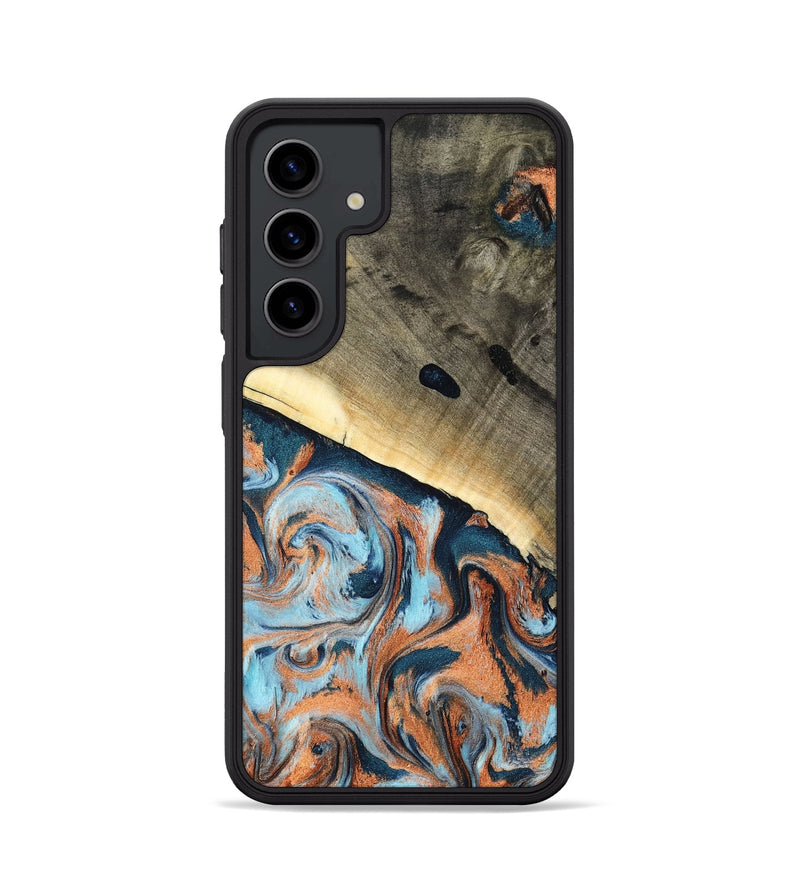 Galaxy S24 Wood Phone Case - Kaleb (Teal & Gold, 798641)
