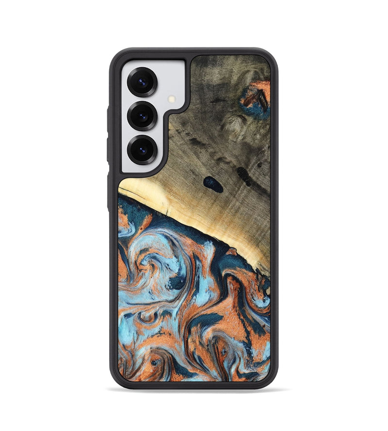 Galaxy S25 Wood Phone Case - Kaleb (Teal & Gold, 798641)
