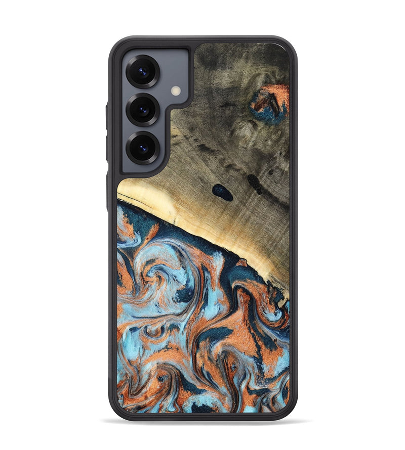 Galaxy S25 Plus Wood Phone Case - Kaleb (Teal & Gold, 798641)