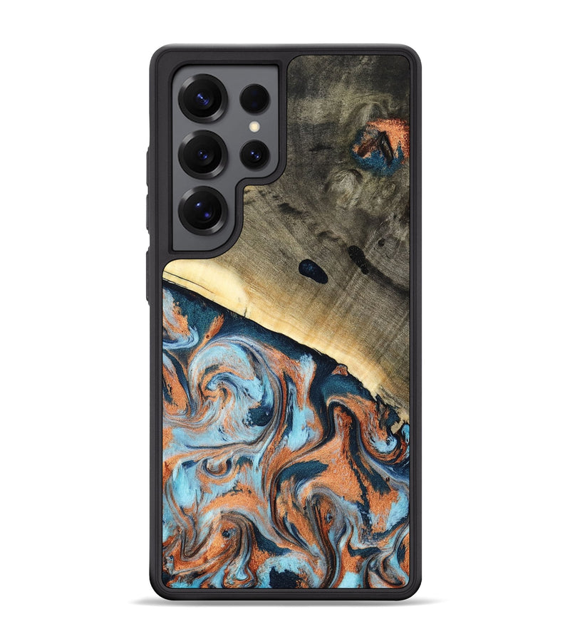Galaxy S25 Ultra Wood Phone Case - Kaleb (Teal & Gold, 798641)