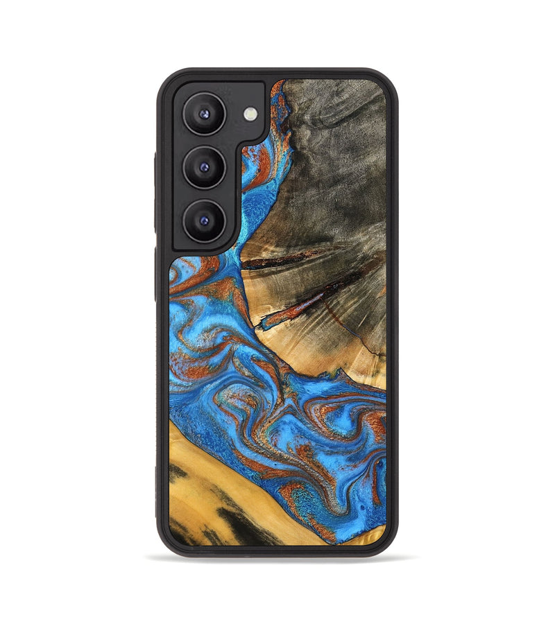 Galaxy S23 Wood Phone Case - Niki (Teal & Gold, 798642)