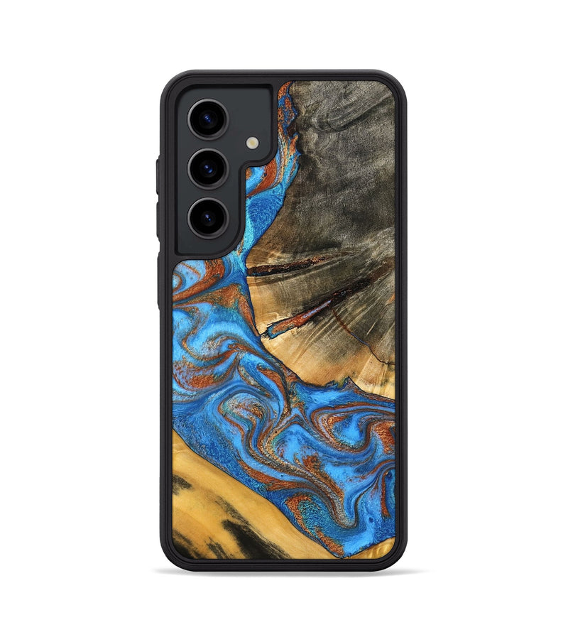 Galaxy S24 Wood Phone Case - Niki (Teal & Gold, 798642)