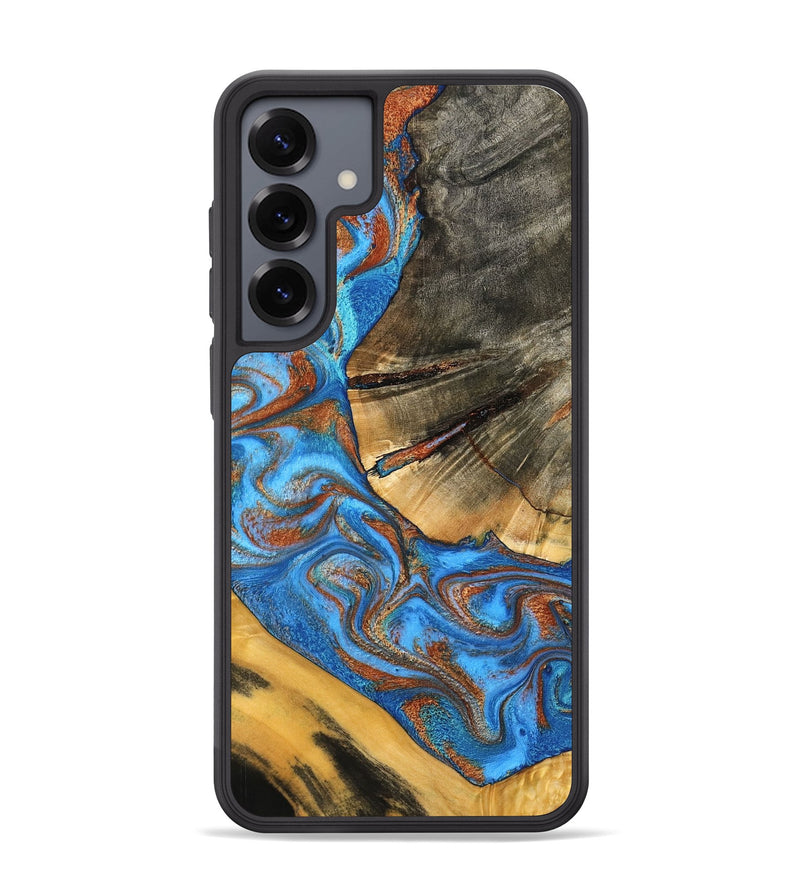 Galaxy S25 Plus Wood Phone Case - Niki (Teal & Gold, 798642)