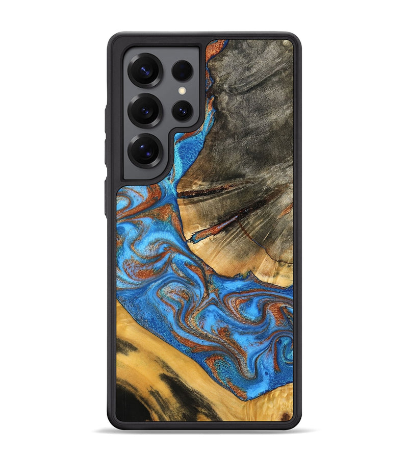 Galaxy S25 Ultra Wood Phone Case - Niki (Teal & Gold, 798642)