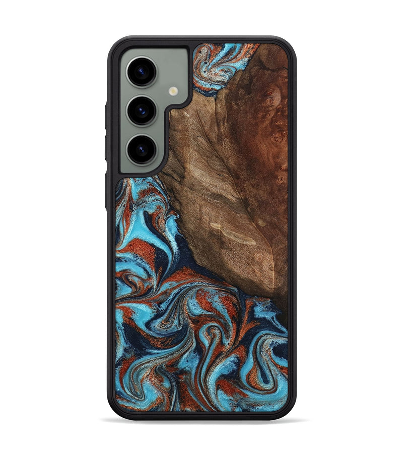 Galaxy S24 Plus Wood Phone Case - Emmitt (Teal & Gold, 798643)