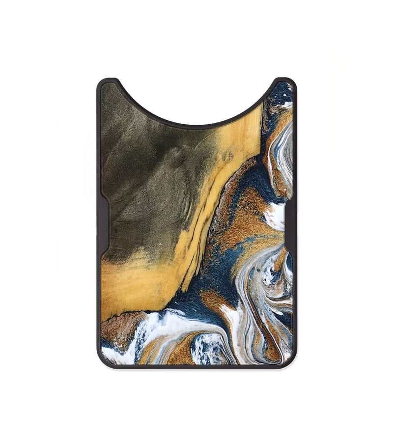 Alloy Wood Wallet - Danita (Teal & Gold, 798644)